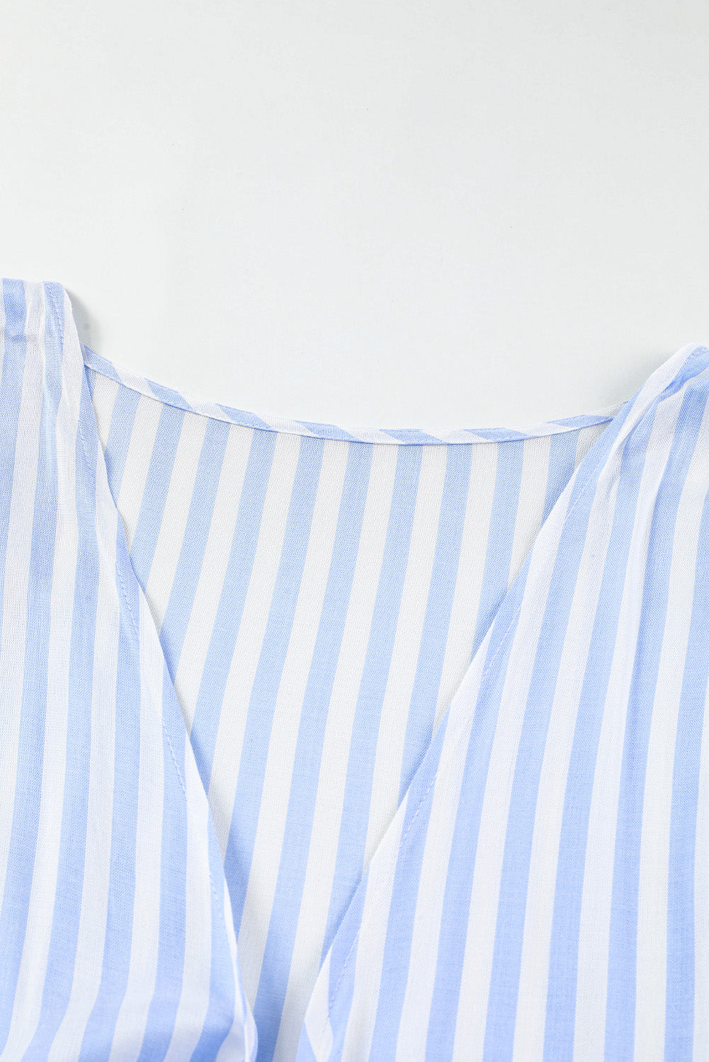 Bow Striped Kimono Sleeve Romper - ClassiQ