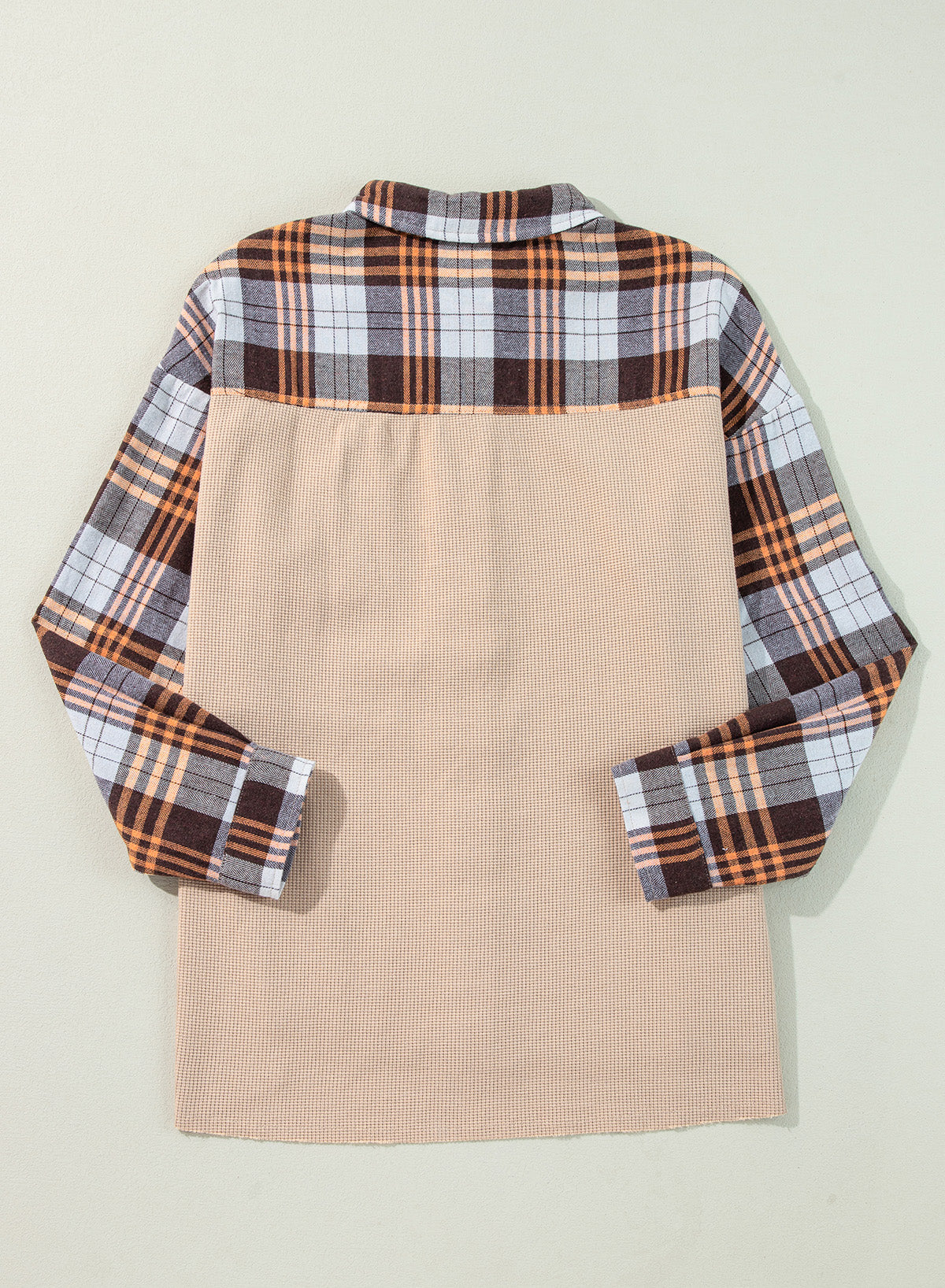 Plaid Button Up Long Sleeve Shacket - Classique Collection
