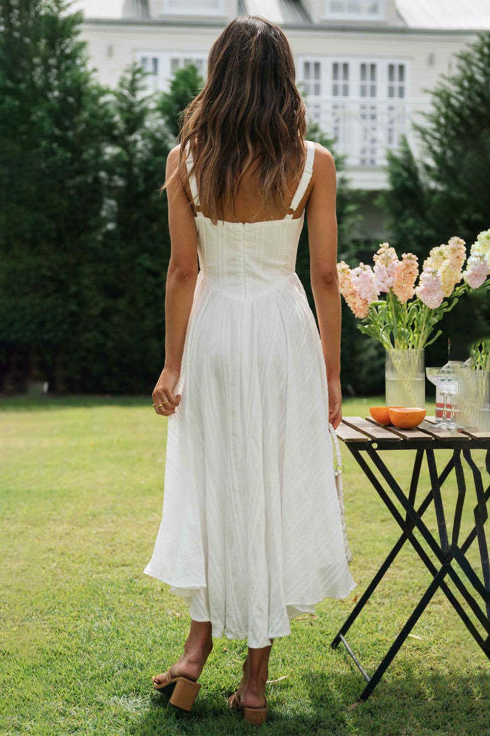 Square Neck Wide Strap Cami Dress - Classique Collection