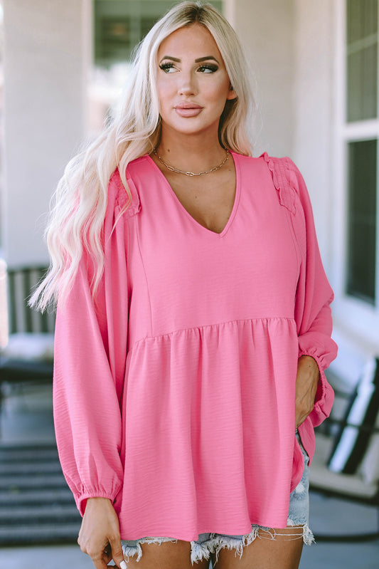 V-Neck Babydoll Top - Classique Collection