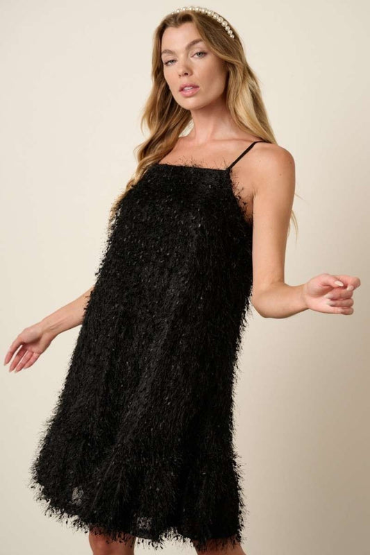 Mittoshop Feather Ruffle Hem Mini Cami Dress - Classique Collection