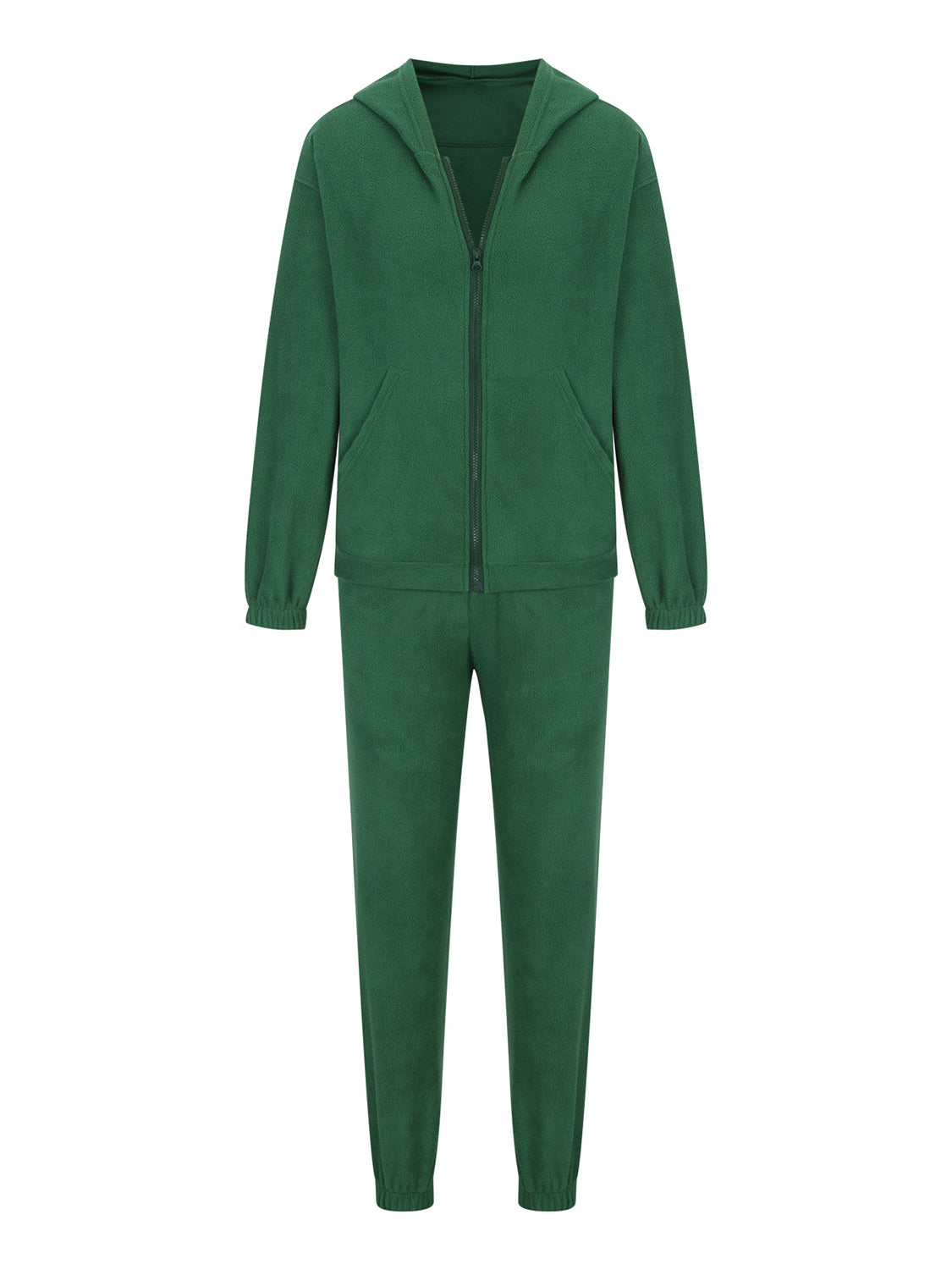 Zip Up Long Sleeve Hoodie and Joggers Set - ClassiQ