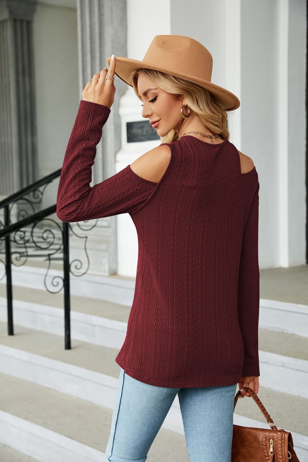 Dropped Shoulder Long Sleeve Blouse - Classique Collection