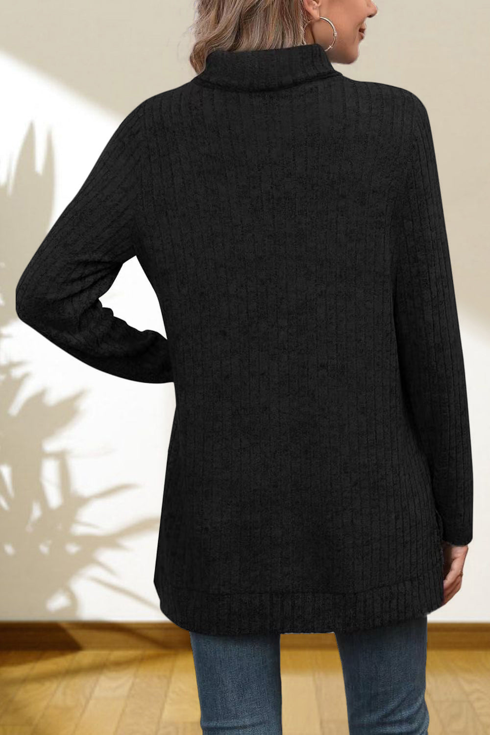 Turtleneck High Low Top - Classique Collection