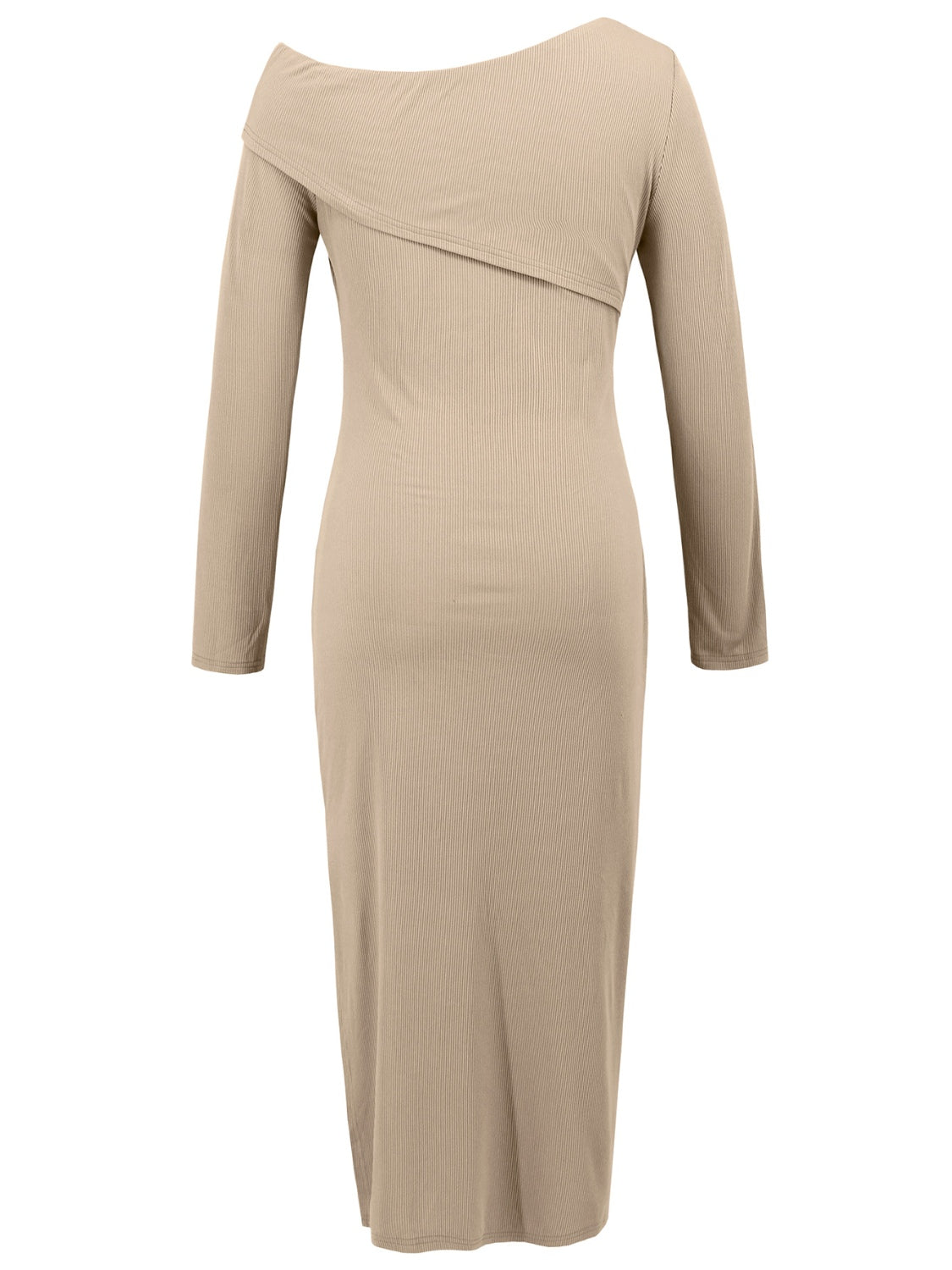 Slit One Shoulder Long Sleeve Dress - Classique Collection