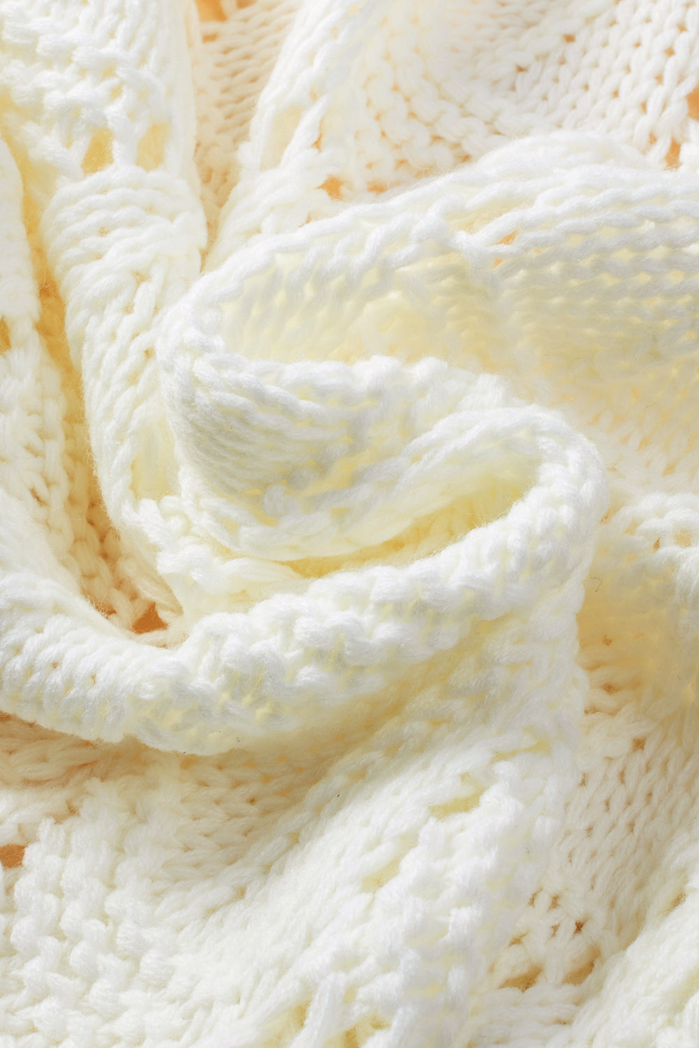 Openwork Open Front Long Sleeve Cardigan - ClassiQ