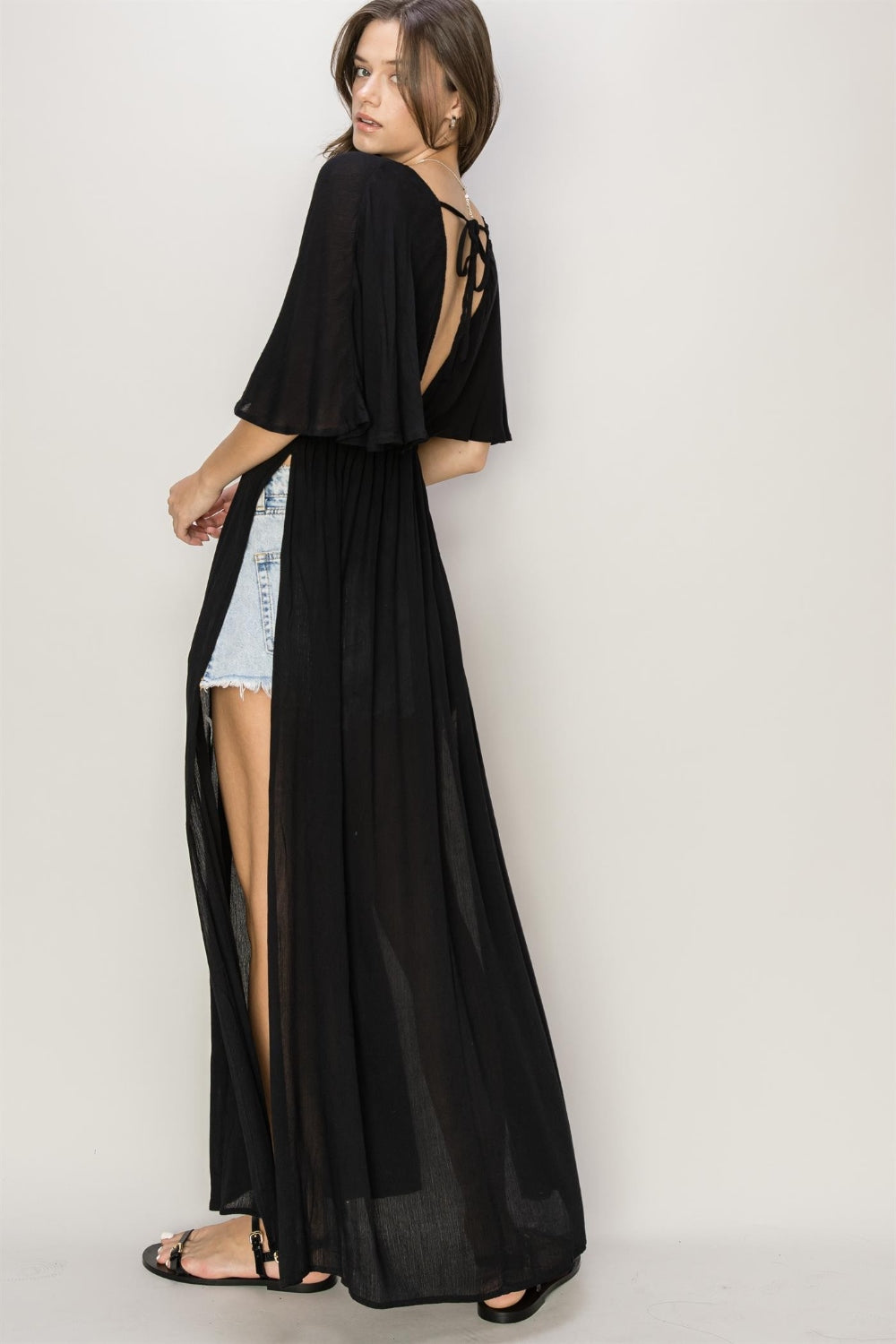 HYFVE Tie Back Maxi Split Cover Up Dress - Classique Collection