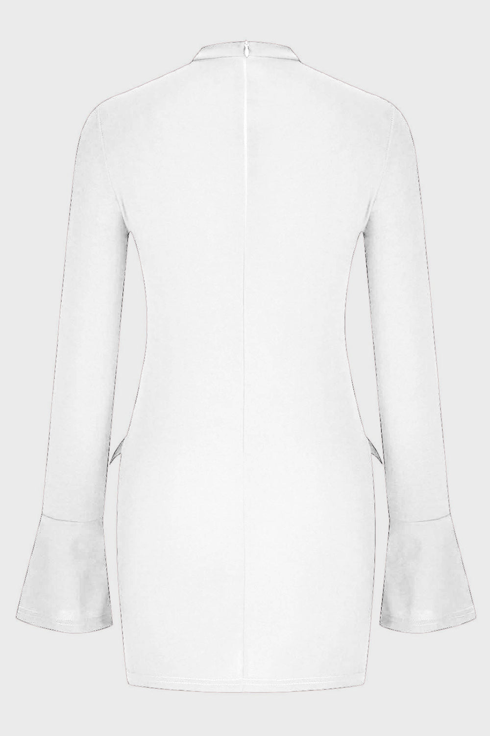 Mock Neck Long Sleeve Mini Dress - Classique Collection