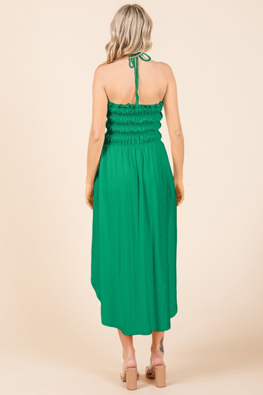 Culture Code Tie Back Shirring Dress with Pockets - Classique Collection