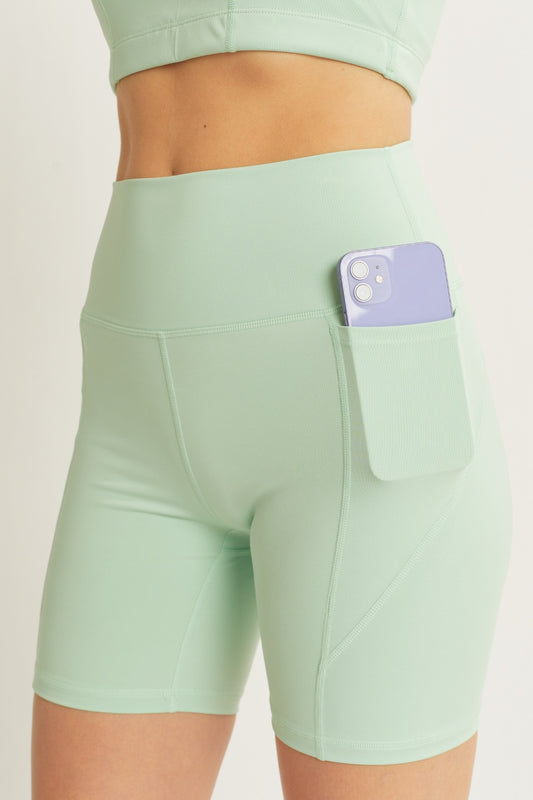 Love Tree High Waist Seam Detail Active Shorts - Classique Collection