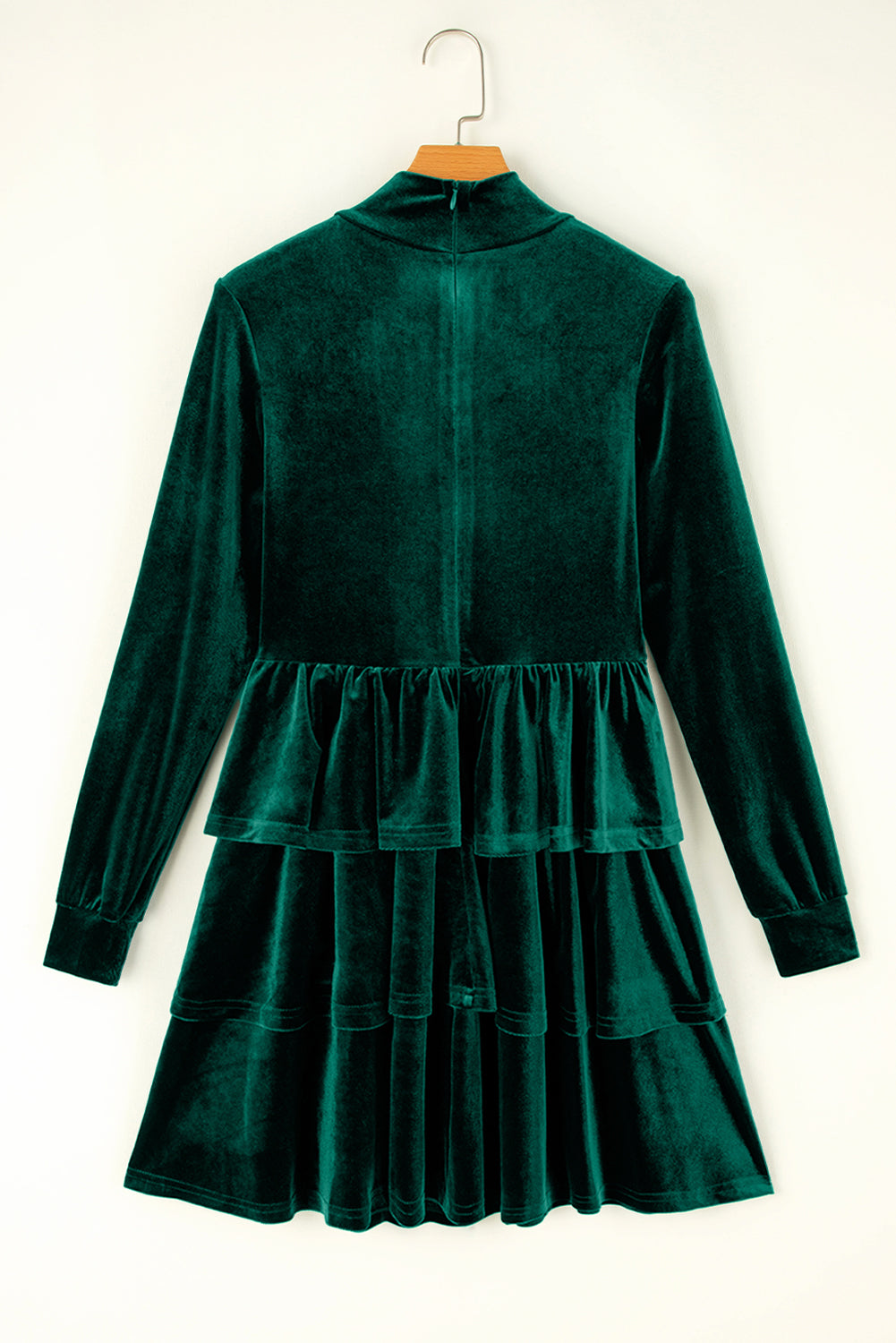 Ruffled Layered Long Sleeve Mini Dress - Classique Collection