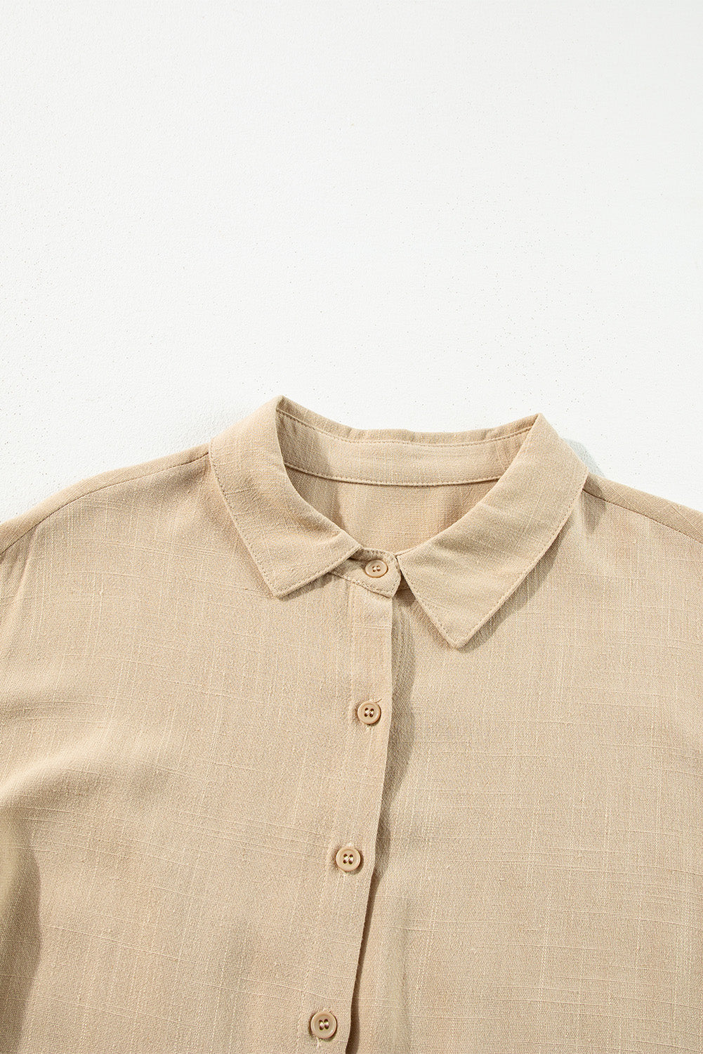Tiered Collared Neck Balloon Sleeve Shirt Dress - Classique Collection