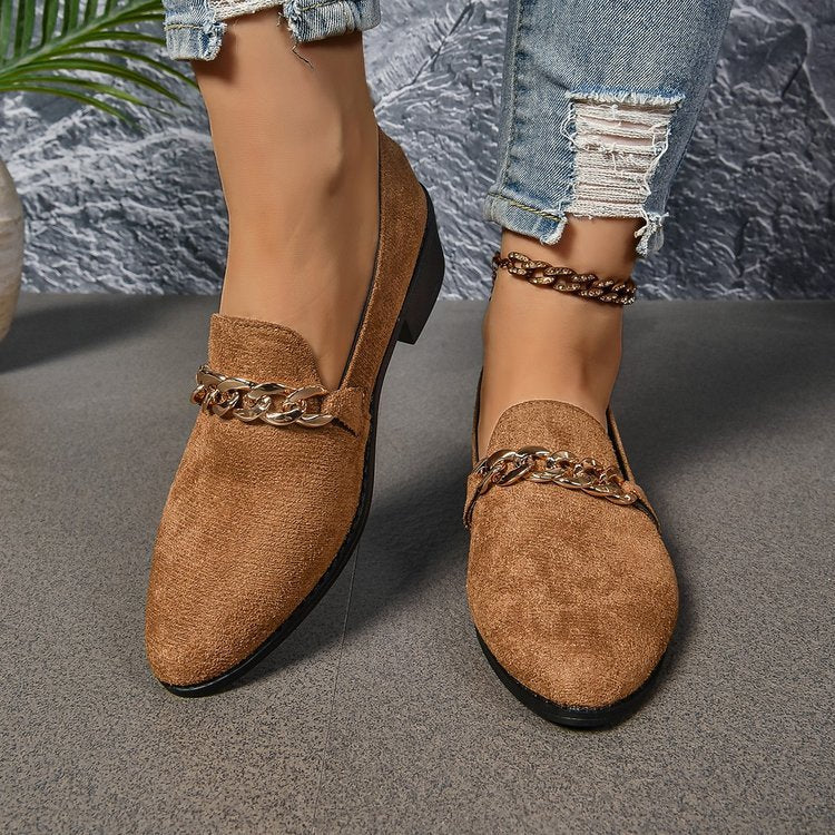 Pointed Toe Chunky Heel Stylish Casual Shoes Women Trendsi
