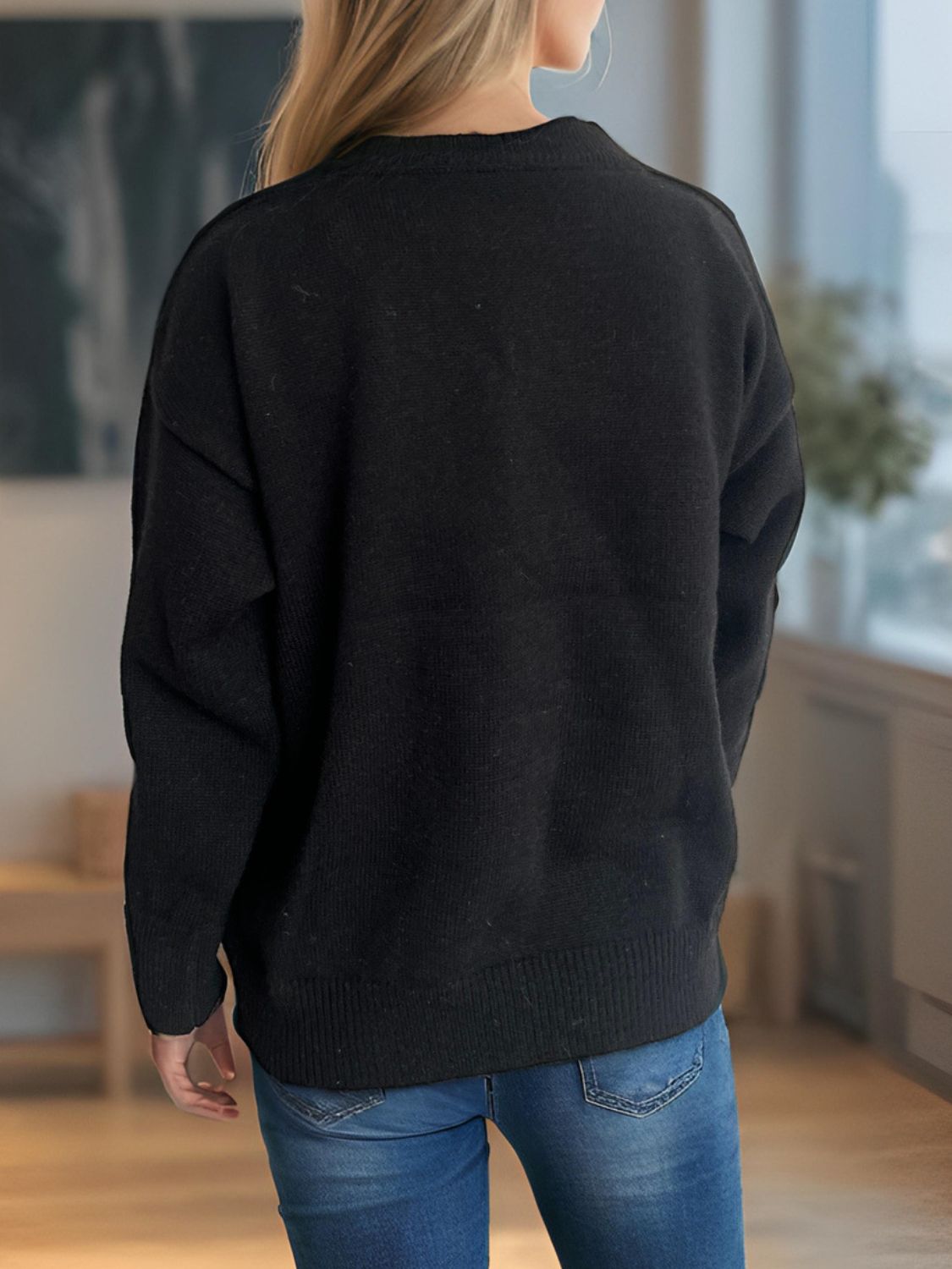 Daisy Button Up V-Neck Cardigan - ClassiQ