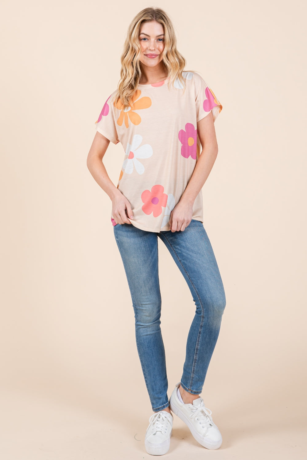 BOMBOM Floral Short Sleeve T-Shirt - Classique Collection