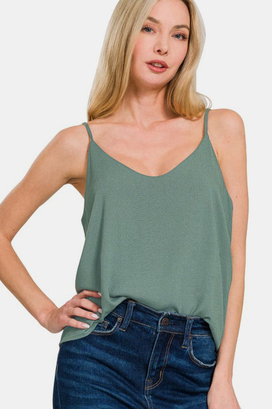Zenana Two Layered Spaghetti Strap Cami - Classique Collection