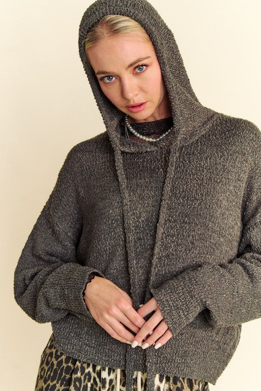 Davi & Dani Drop Shoulder Long Sleeve Hooded Sweater - Classique Collection