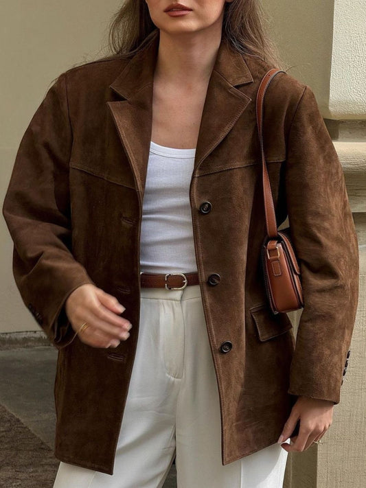 Lapel Collar Button Up Jacket - Classique Collection