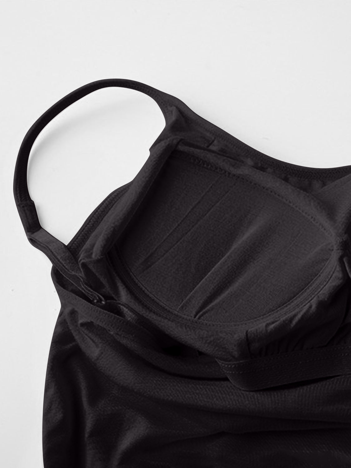 Round Neck Spaghetti Strap Cami Dress with Bra - Classique Collection