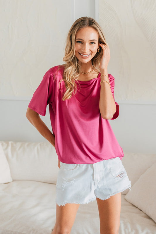 Sew In Love Full Size Square Neck Short Sleeve Top - Classique Collection