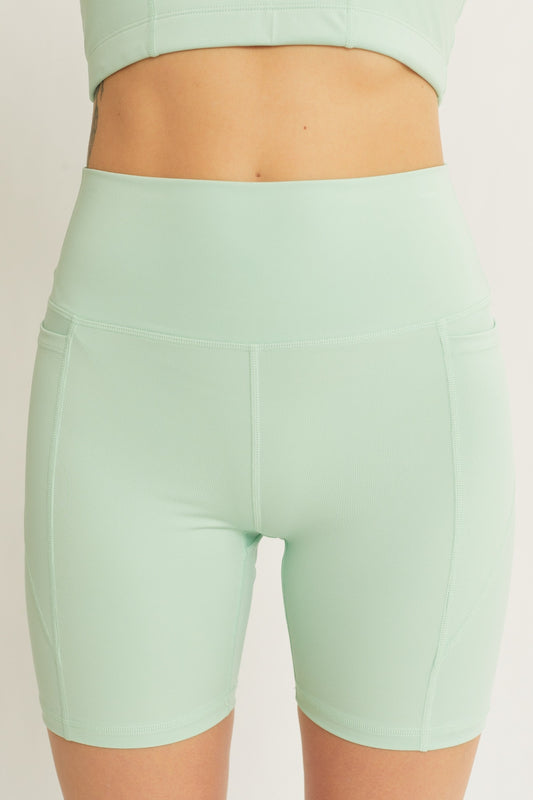Love Tree High Waist Seam Detail Active Shorts - Classique Collection