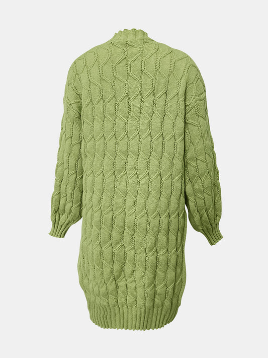 Open Front Long Sleeve Cardigan - ClassiQ