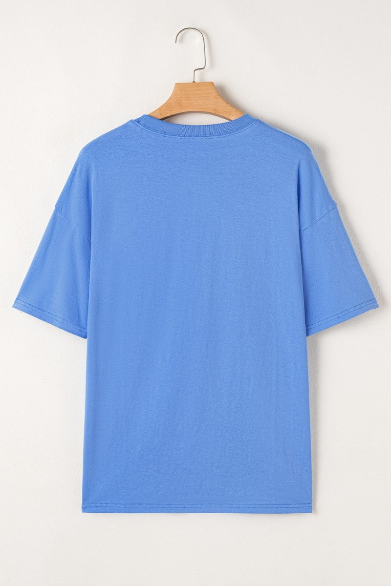 Graphic Round Neck Short Sleeve T-Shirt - ClassiQ