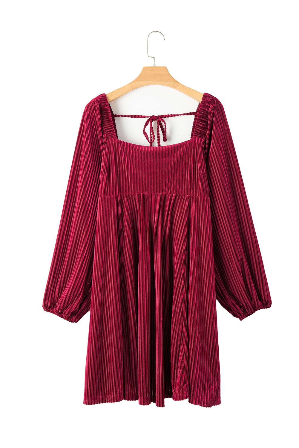 Square Neck Long Sleeve Mini Dress - Classique Collection