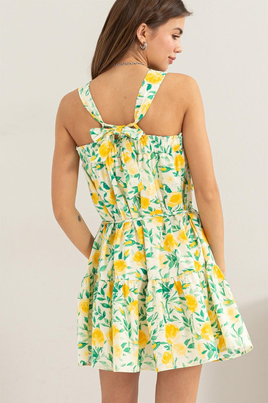 HYFVE Floral Tie Shoulder Mini Dress - Classique Collection