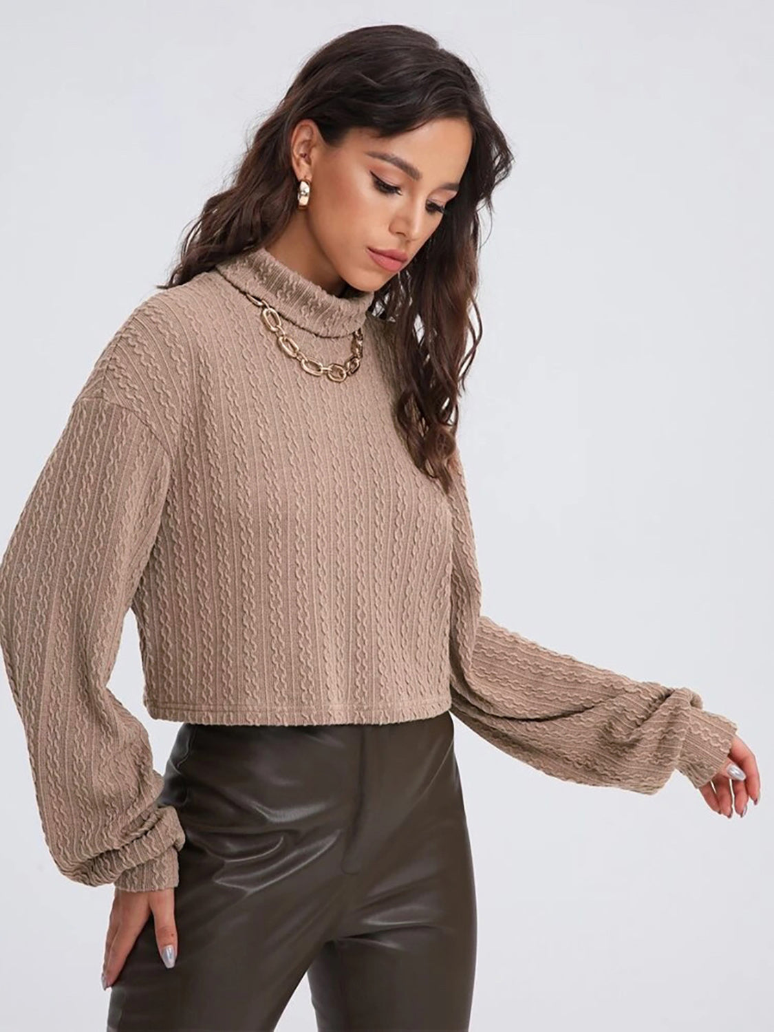 Turtleneck Long Sleeve Top - Classique Collection