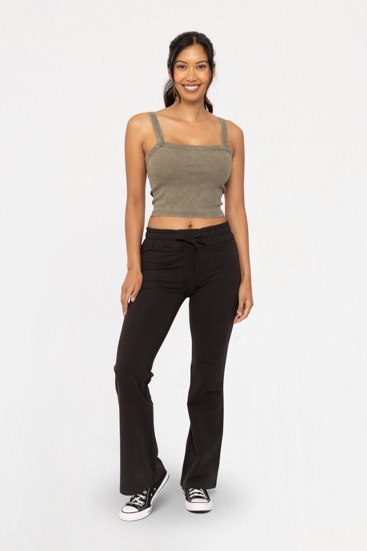 Mono B Drawstring Flared Pants - Classique Collection