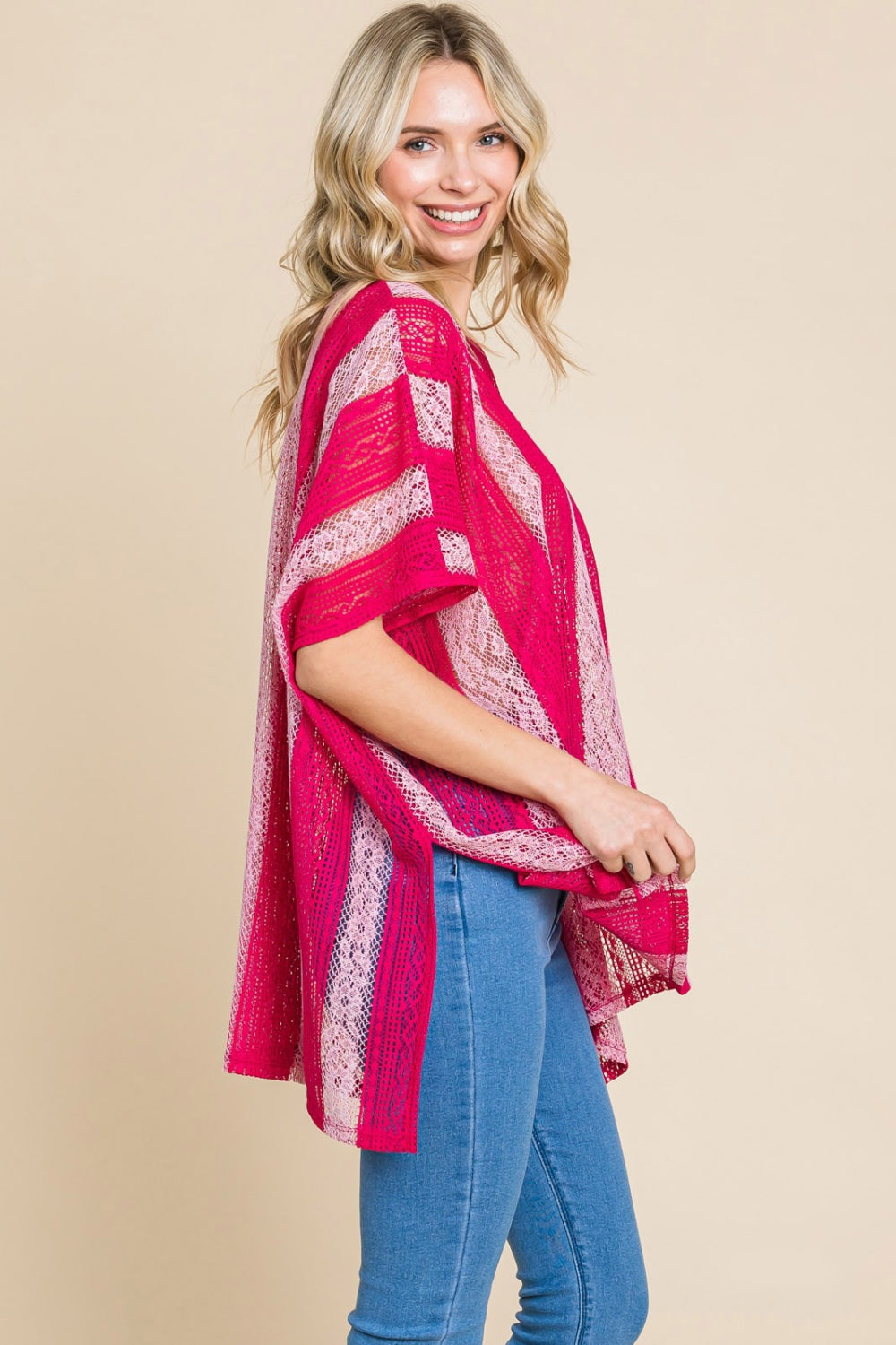 Cotton Bleu by Nu Label V Neck Drop Shoulder Oversize Top - Classique Collection