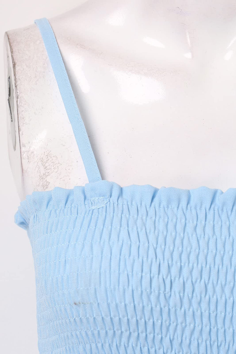 Smocked Spaghetti Strap Wide Leg Jumpsuit - ClassiQ