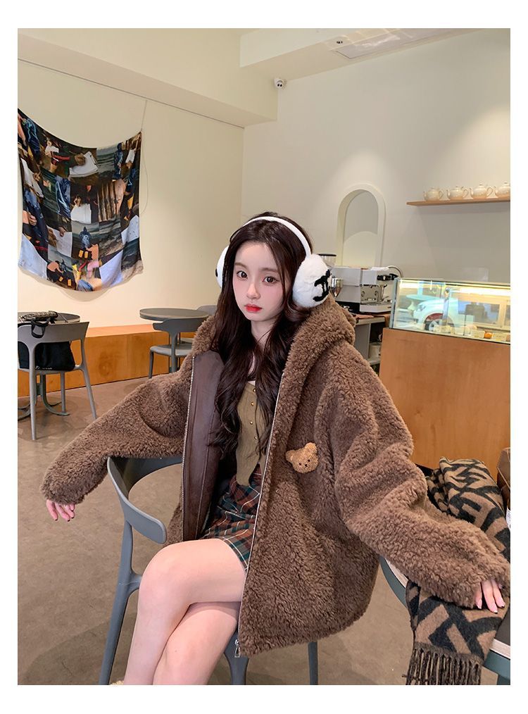 Lamb Wool Zipper Coat For Women ClassiQ