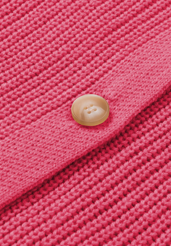 Openwork V-Neck Button Up Cardigan - ClassiQ