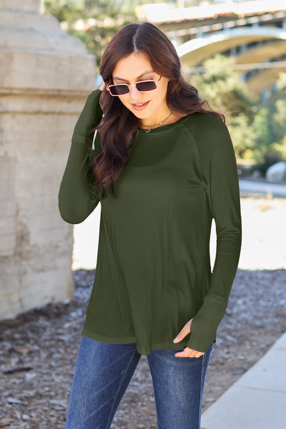 Basic Bae Full Size Round Neck Long Sleeve T-Shirt - Classique Collection