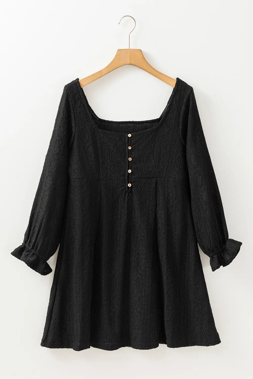 Textured Square Neck Mini Dress - Classique Collection