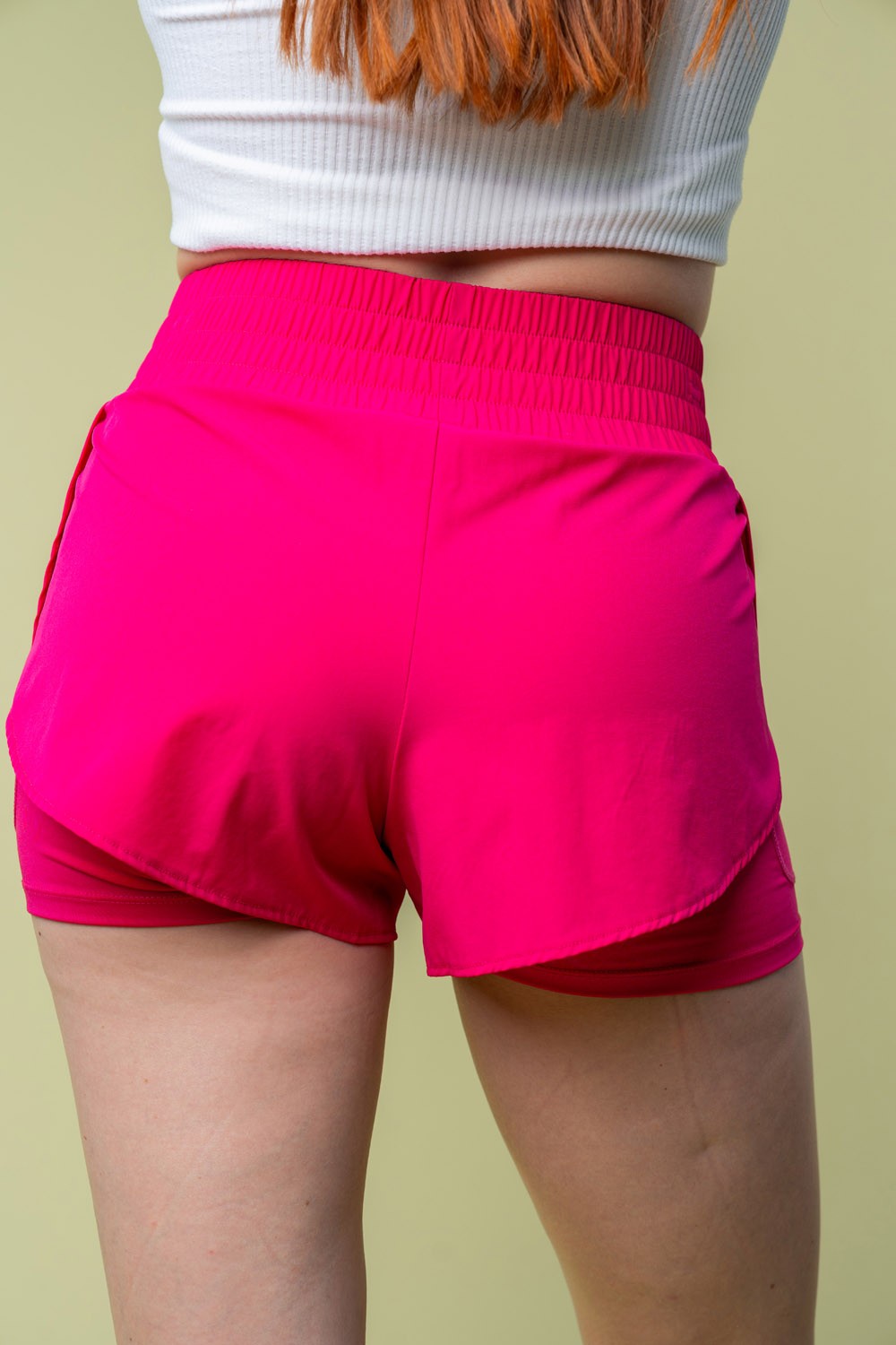 White Birch Full Size High Waisted Knit Shorts - Classique Collection