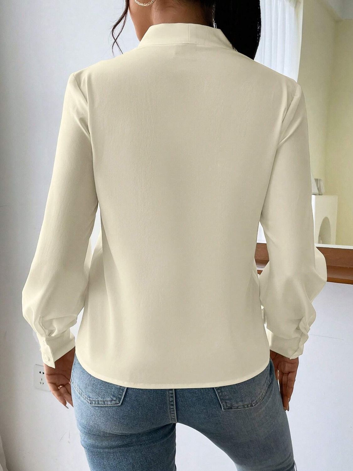 V Neck Long Sleeve Top - Classique Collection