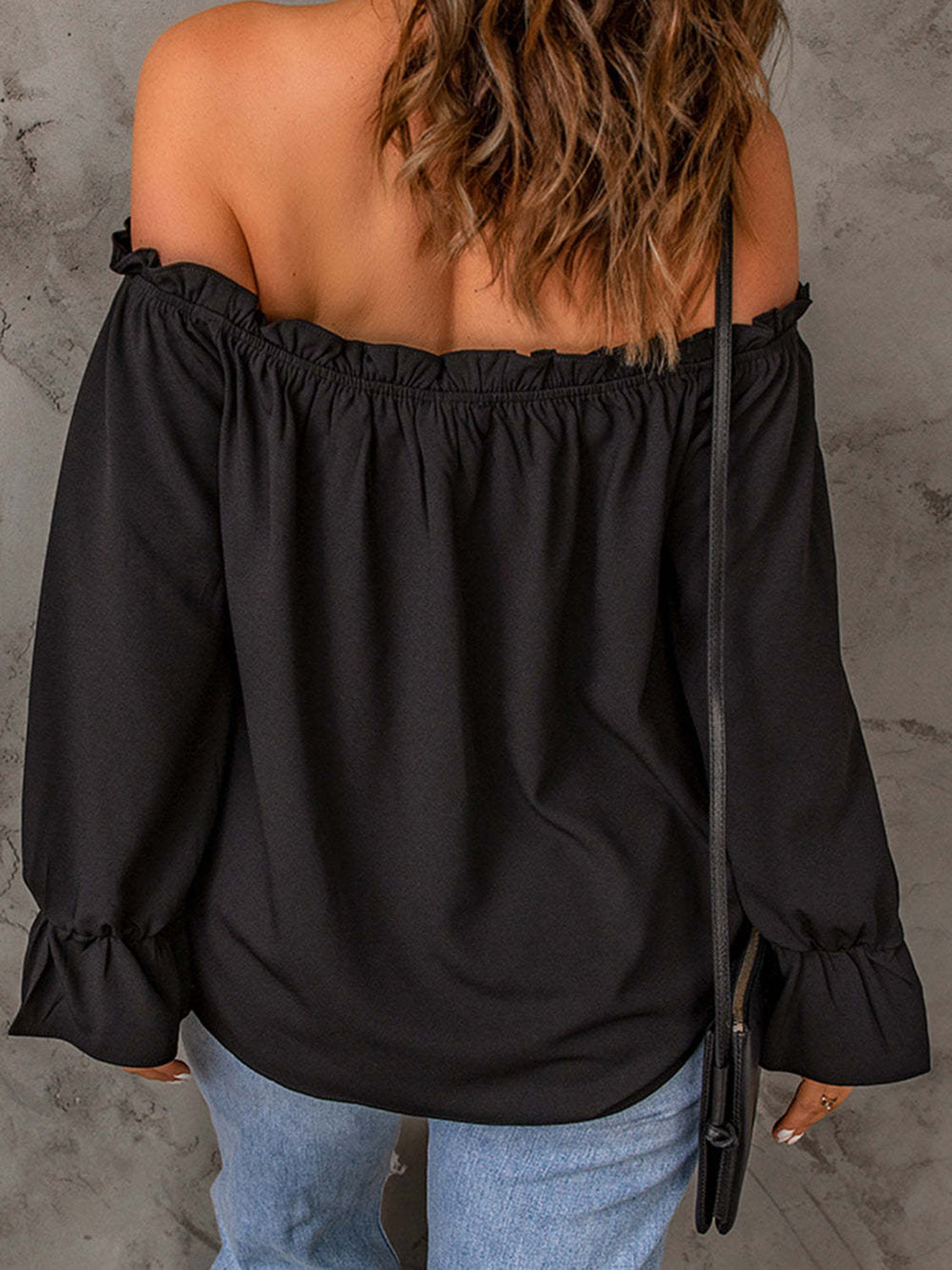 Off-Shoulder Flounce Sleeve Blouse - Classique Collection