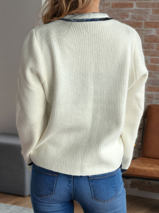 Button Down Long Sleeve Cardigan - ClassiQ