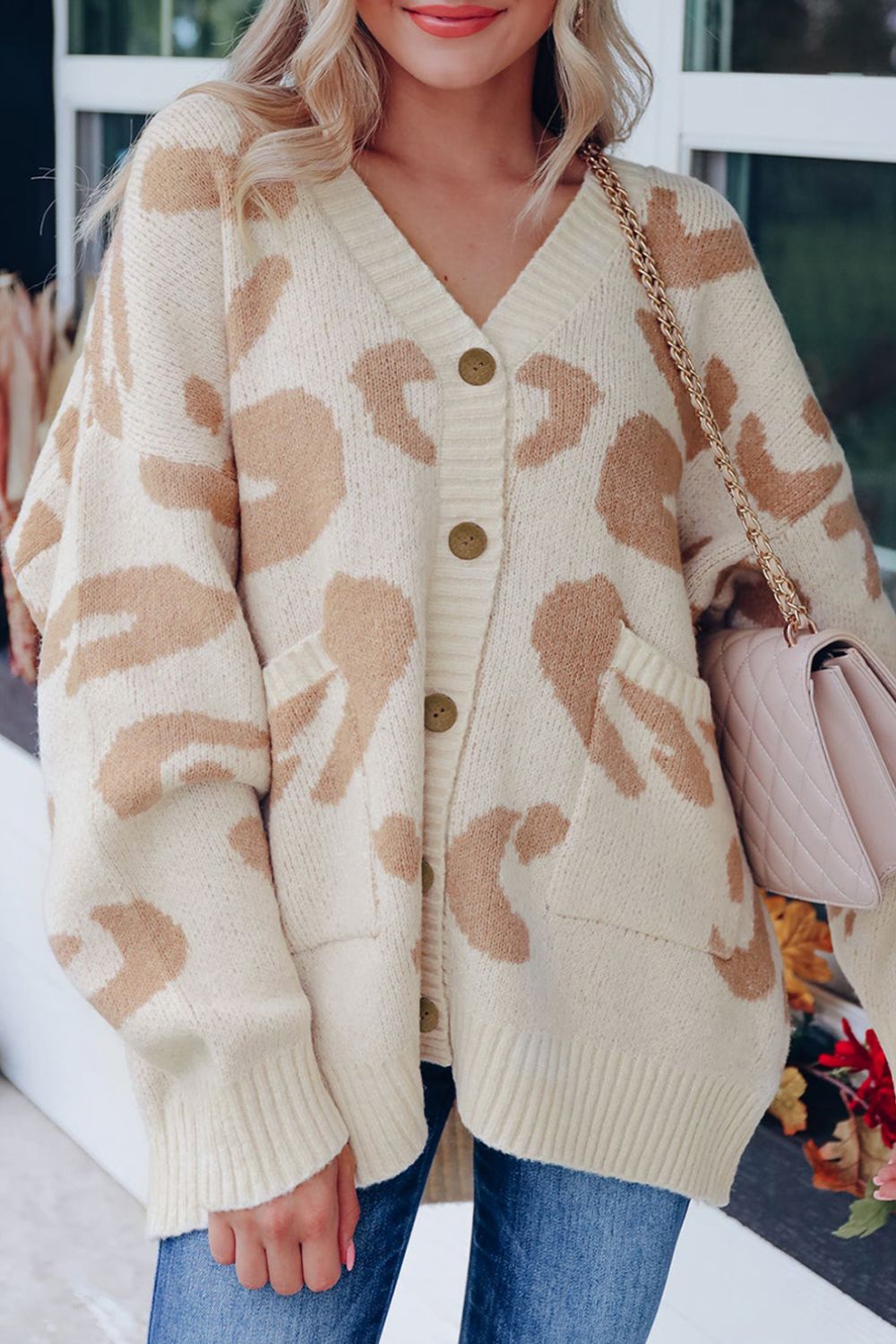 Leopard V Neck Button Down Cardigan - ClassiQ