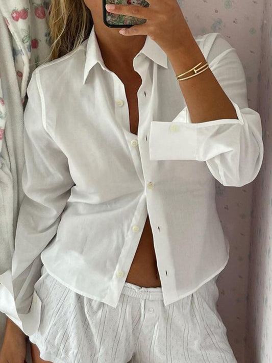 Devine Collared Neck Long Sleeve Shirt - Classique Collection