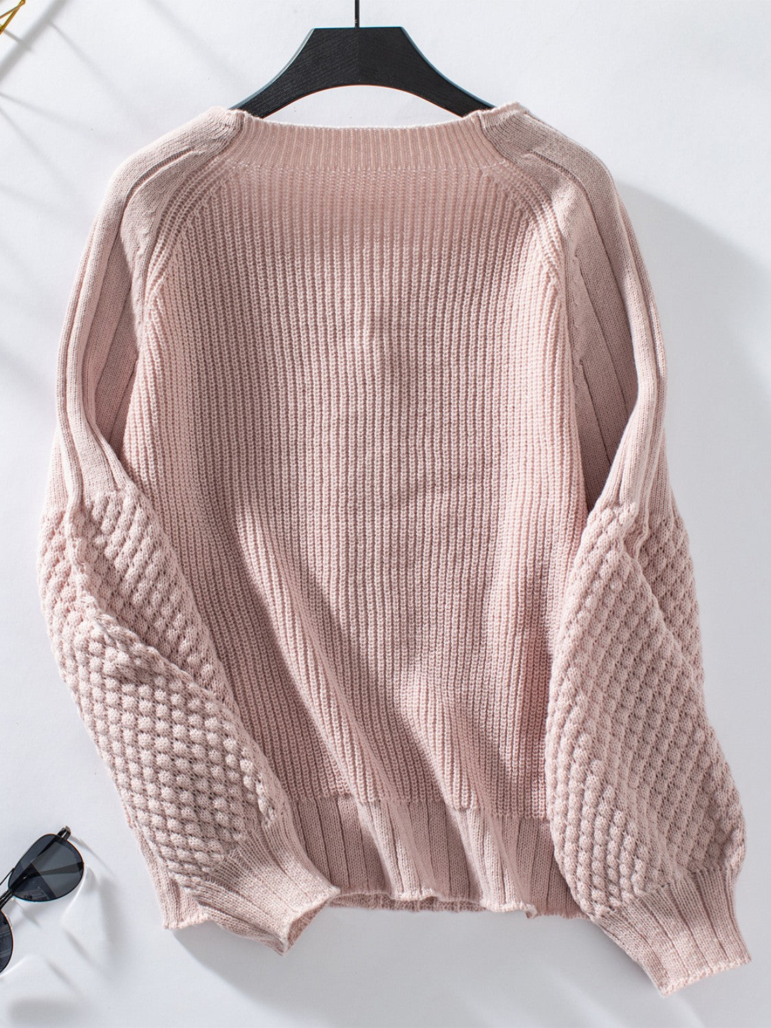 V-Neck Button Up Raglan Sleeve Cardigan - Classique Collection