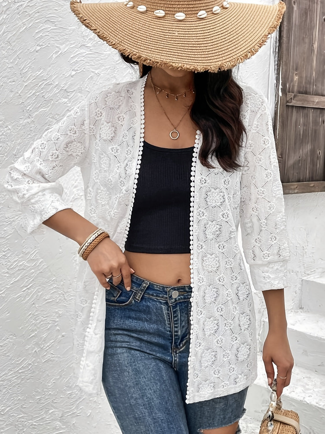 Lace Open Front Cover Up - Classique Collection