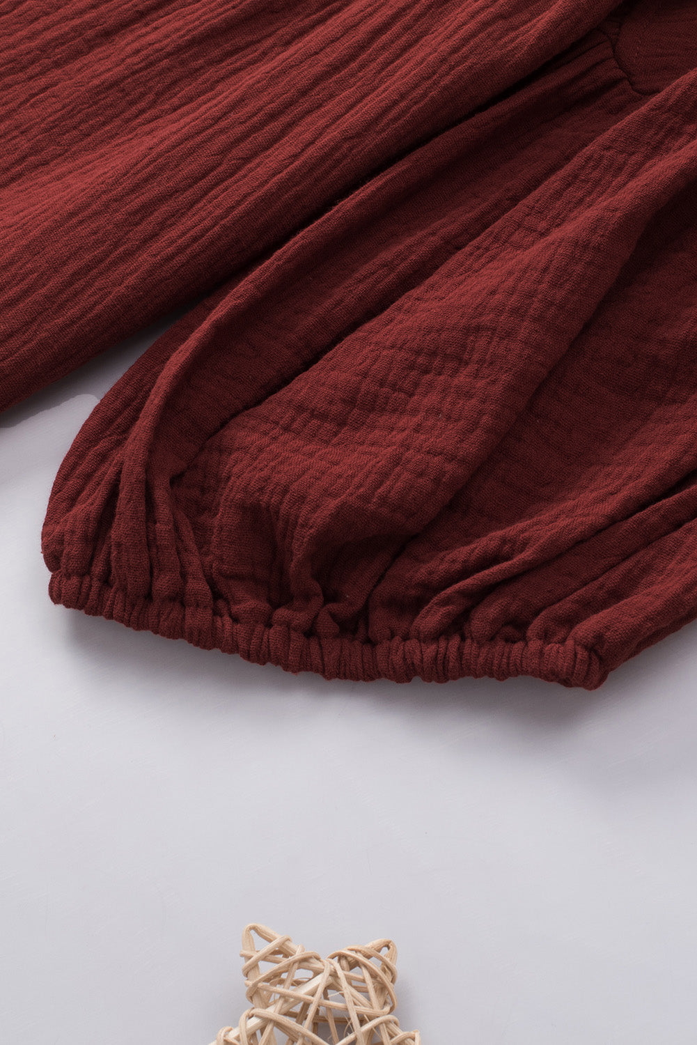 Dropped Shoulder V-Neck Blouse - Classique Collection