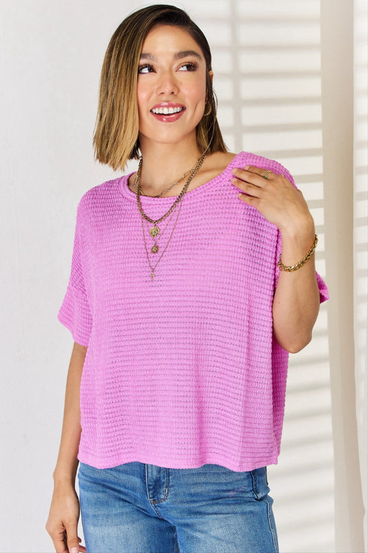 Zenana Full Size Round Neck Short Sleeve Top - Classique Collection