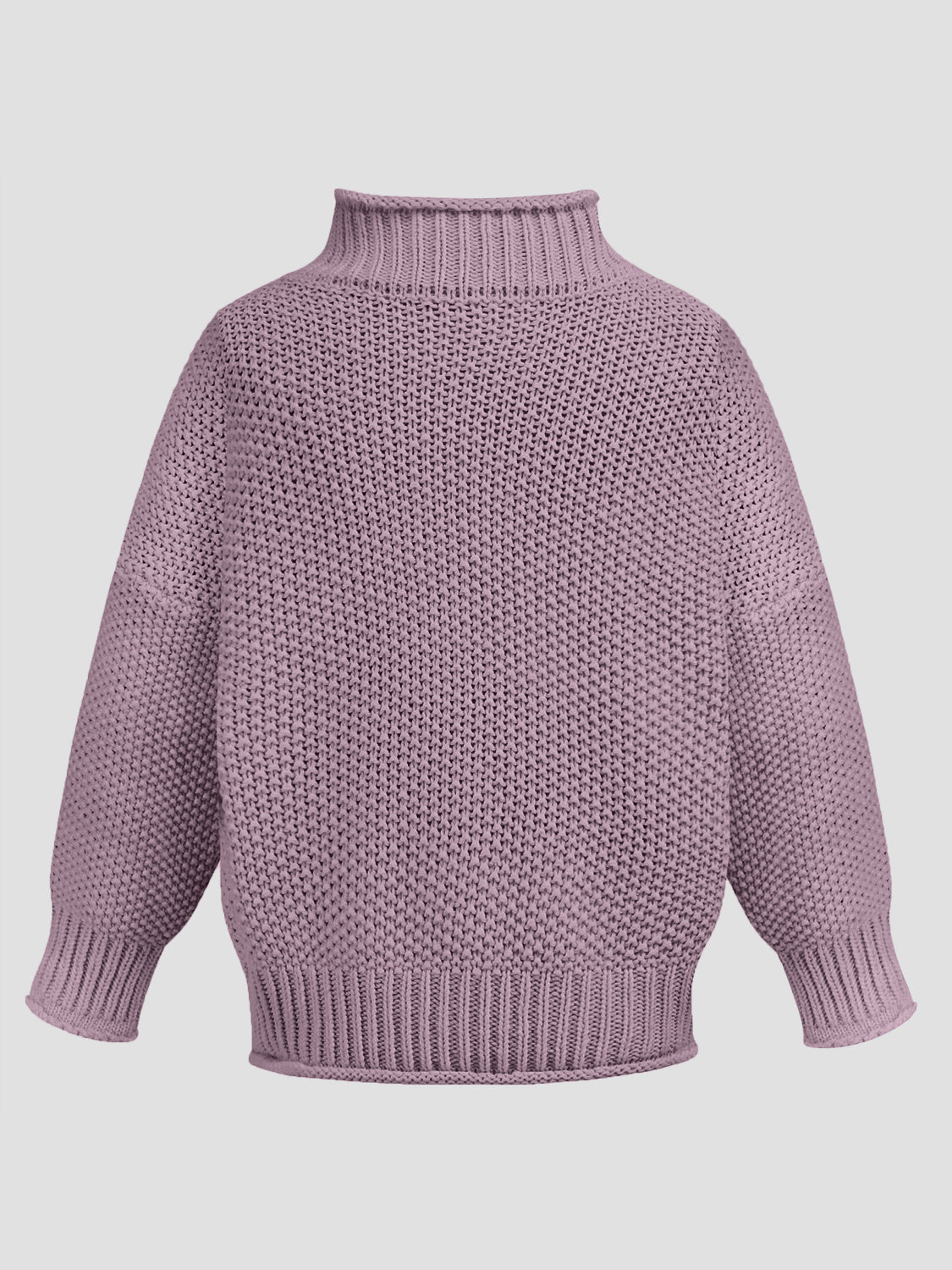 Turtleneck Long Sleeve Sweater - ClassiQ