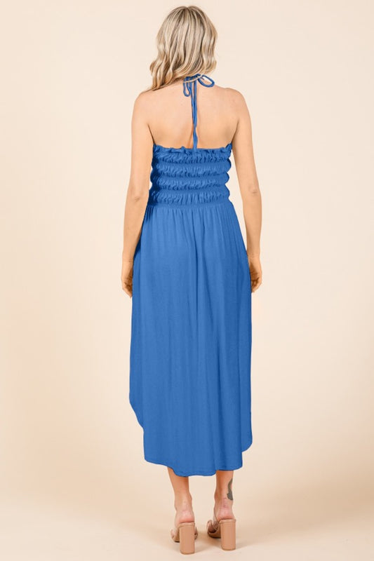 Culture Code Tie Back Shirring Dress with Pockets - Classique Collection