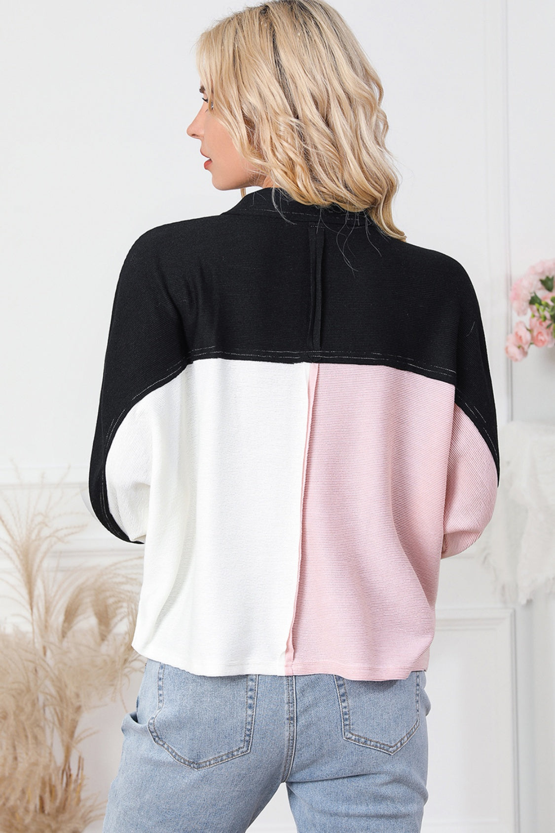 Multicolor Button-Down Long Sleeve Blouse - Classique Collection